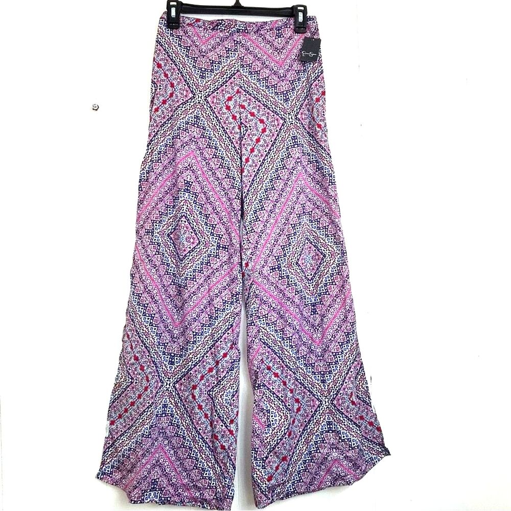 Jessica Simpson New Kennyn Palazzo Pants Size XS Side slit Wide Leg High Waist
